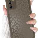 Cute Cheetah Print Phone Case for Samsung Galaxy S25 5G Case 6.2", Aesthetic Luxury Brown Leopard Pattern Design Cover Shockproof Soft TPU Full Camera Lens Protective Funda for Women Girls