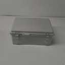 Junction Box, IP67 Waterproof Plastic Enclosure for Electrical Project, Hinged Grey Cover, Includes Mounting Plate and Wall Bracket (Grey Cover, 14.6"10.6"5.9")