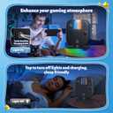 FASTSNAIL Charging Dock for Nintendo Switch 2(2025) for Joy-Con 2, Dual-Direction Magnetic Fast Controller Charger Station with 9 RGB Light & Charging Cable for Joycon 2 Stand Accessories (Black)