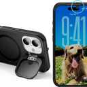 iPhone 17 Privacy Case | Front and Rear Camera Covers | MagSafe iPhone Case with Lens Protection | Camera Blocker for Privacy and Safety | Slim Shockproof Phone Cover 6,3-inch Black