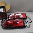 OKLPF Rear Brake Tail Light Compatible With 2003 2004 2005 2006 Chevy Silverado 1500 1500HD 2500 2500HD 3500,Replace Red Taillight Assembly,Included Bulbs and Harness,Driver and Passenger Side