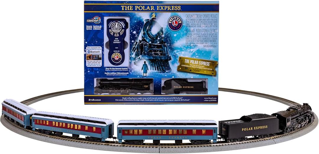 Lionel The Polar Express LionChief 2-8-4 Set with Bluetooth Capability, HO Gauge Model Train Set with Remote