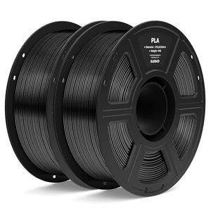 ELEGOO PLA Filament 1.75mm Black 2KG, 3D Printer Filament Dimensional Accuracy +/- 0.02mm, 1pc 1kg Spool(2.2lbs) Fit Most FDM 3D Printers