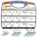 Kadrick 820Pcs Metric Bolt Assortment,Grade 8.8 M6 M8 M10 Hex Heavy Duty Bolts and Nuts Kit,M6-1.0 M8-1.25 M10-1.5 (12mm to 45mm),Eco-Friendly Zinc Plated