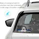 10 x 2PCS Thin Blue Line Sticker Code 4, Police Support Sticker American Flag Thin Line Decal, Waterproof Thin Line Flag Stickers Support Law Enforcement for Car Window Laptop (Larger), 6.73.34 inches
