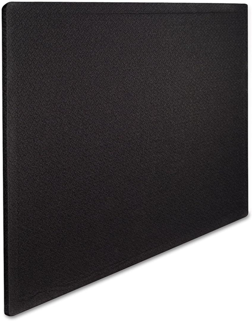 Quartet Bulletin Board, Fabric, 4' x 3', Frameless, High-Density Fiberboard, Oval Office, Black (7684BK)
