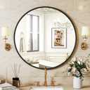 NEWBULIG Round Bathroom Mirror for Over Sink, 20 Inch Wall Mount Vanity Circle Mirror with Matte Metal Framed, Decor for Bathroom, Entryway, Bedroom, Gold