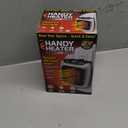 Ontel Handy Heater Turbo Wall Outlet Plug In Heater  Portable Indoor Ceramic Space Heater w/Adjustable Thermostat, 12-Hour Timer, Auto Shut Off, Quiet  Plug In Wall for Office, Bedroom, Camping