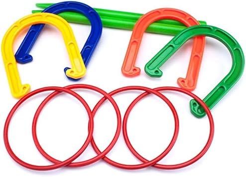 Plastic Horseshoe and Ring Toss Game Set (2 in 1)