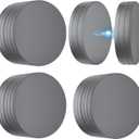 4 Pairs Magnetic Shower Curtain Weights, Silicone Covered Rustproof Shower Curtain Liner Weights with Anti-Slip Design, Heavy Duty Outdoor Curtain Weights for Tablecloth, Flag-Grey