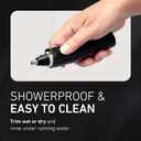 Panasonic Ear and Nose Hair Trimmer for Men with Vacuum Cleaning System, Powerful Motor and Dual-Edge Blades for Smoother Cutting, Wet/Dry ER-GN70-K (Black)