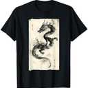 Eastern Dragon Majesty: Vintage Ink Art Collection T-Shirt 3X