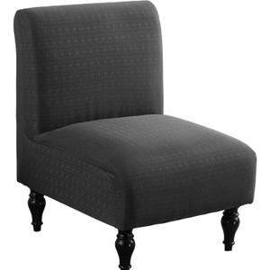LavishCover Armless Accent Chairs Covers, Thick Armless Recliner Sofa Cover Stretchable, Removable Armless Chair Slipcover for Living Dining Room Hotel (Darkgrey, 1pc)