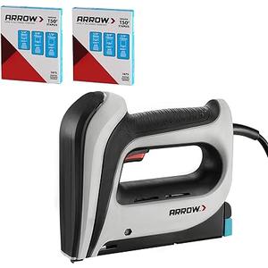 Arrow T50ACD Electric Staple Gun Kit, Corded Stapler with 3750 Pieces T50 1/4", 3/8", 1/2" Staples, for Upholstery Professional and DIY Projects
