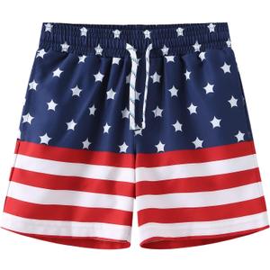 HODOSPORTS Boys Swim Trunks Swimwear Bathing Suits Swim Shorts with Pockets (Blue)