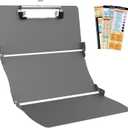 Trustnice Nursing Clipboard Foldable DIY Edition Medical Cheat Sheets Aluminum 3 Layers Foldable Clipboards Pocket Size Profile Clip Nurse Clipboards Notepad for Nurses Students, Teachers, Coaches