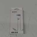 Sony WI-C100 Wireless in-Ear Headphones - Up to 25 Hours of Battery Life - Water Resistant -Built-in mic for Phone Calls - Voice Assistant Compatible - Reliable Bluetooth® Connection - White