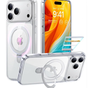 TORRAS Ostand Magnetic for iPhone 17 Pro Max Case, Fit for MagSafe, Sturdy Stand, Military Grade Drop Tested, Camera Control Button, Clear Slim Soft Edge Case for iPhone 17 Pro Max 6.9", Clear