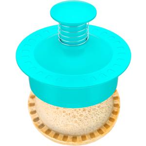 2 x Sandwich Cutter and Sealer Round Cut and Seal Sandwich Maker, Crustless Peanut Butter & Jelly Sandwich Cookie Cutter-Green Round