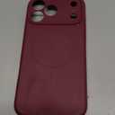 Miracase Magnetic for iPhone 17 Pro Max Case, Compatible with MagSafe, Integrated Silicone Camera Control Cover, 3.0mm Thicken Shockproof Drop Protection Phone Case for 17 ProMax, Red