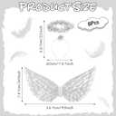 Suncalla 12 Pcs Angel Costume Accessory Sequin Angel Wings and Headband Set for Holiday Cosplay Party Dance Performances