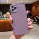 Fycyko Compatible for iPhone 11 Case Glitter,Luxury Cute Clear Flexible Plating Cover Camera Protection Shockproof Phone Case for Women Girl Design for iPhone 11 6.1'' Dark Purple