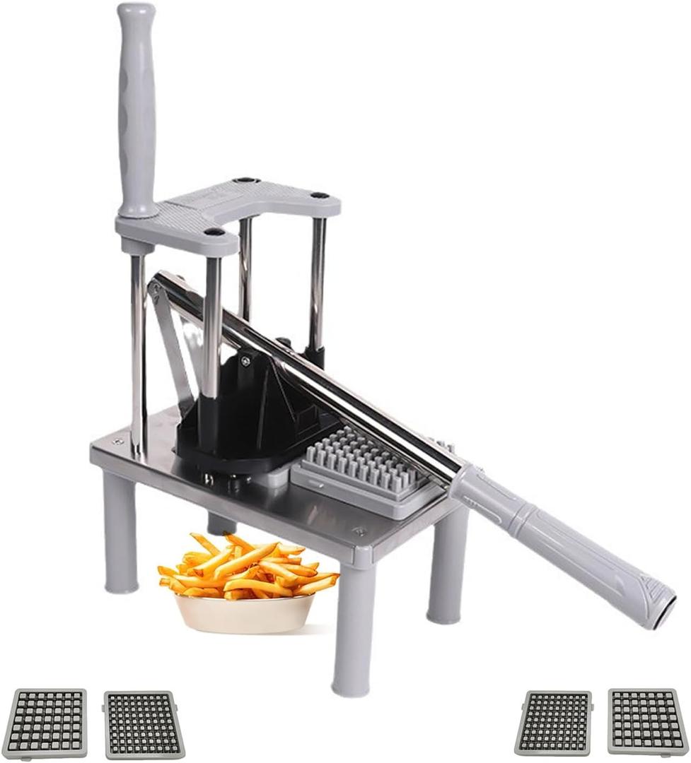 French Fry Cutter for Potatoes Carrots Cucumbers in Restaurants or Home Kitchen Long Lever Arm making cutting easily