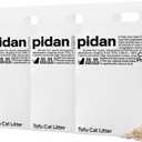 pidan Tofu Cat Litter Clumping, Flushable, Ultra Absorbent and Fast Drying, 100% Natural Ingredients Litter, Solubility in Water, Really Dust-Free, Less Scattering (5.3lb, 4 bags)