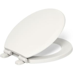 " KOHLER 20455-96 Ridgewood Round Soft Close Toilet Seat, Quiet-Close, Wood Toilet Seat, Home Essentials, Biscuit"