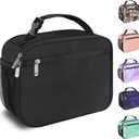 Kids Lunch Box for Boys Girls Lunch Bag Insulated Durable Lunchbox Children Lunch Tote Bag for School Black