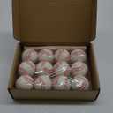 Libima 24 Pcs Mini Baseball Bats Mini Foam Sports Balls 8" Unfinished Wood Ball Bats 2" Foam Baseballs Small Party Favors for Sports DIY Craft (Wood Color,White)