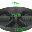 2 Pack Plant Saucer 17 inch 2 Pack, Raised Middle Plant Trays for Pots, Large Plastic Plant Saucers for Indoors, Water Tray for Plants,Drip Trays Plant Stand Water Catcher Tray, Pot Saucers for Plants