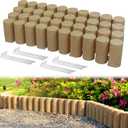Gardzen Landscape Edging Kit, Flexible Garden Edging Border with Anchoring Spikes, Ideal for Flower Beds, Lawns, Gardens, and Pathways, Set of 4 (Each Piece: 41.75" L x 3.75" W x 7.5" H)