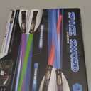 Cawiew 4 Pack Light up Sword Saber with FX Sound (on-Off Control) and Full Retractable Handle, 4 Colors LED Glow in The Dark Toy for Kids Adult