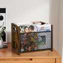 YINMIT Magazine Holder, Magazine Rack for Desktop and Home Office, Farmhouse File Storage Basket for Letters, Magazines, Books, Newspapers (Large)