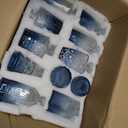 RUCKACE Bud Vases in Bulk 22 Blue Glass Small Vases Flower Vase Bulk for Centerpiece Table Wedding Decorations Home Decor Party(Gradient Blue 22 Pack)