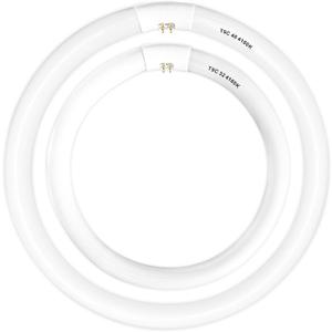 FC16T9/CW 40 Watt and FC12T9/CW 32W Set Cool White, 16'' T9 40 Watt Circline Light Bulbs, 12 inch 32W Circular Fluorescent Tube, Round Fluorescent Bulb CRI 82, 4100K, 5300 Lumen G10q
