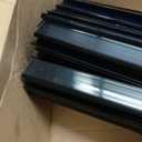 Fulmoon 100 Pcs 27 x 1.26 Inch Wire Shelf Label Holder Strip Price Tag Black Back Plastic Label Holder with Clear PVC Cover Black Back for Refrigeration Cases Cooler Shelf