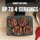 George Foreman Fully Submersible Grill, NEW Dishwasher Safe, Wash the Entire Grill, Easy-to-Clean Nonstick, 4 Serving, Black/Grey
