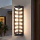23.6'' Outdoor Wall Sconce, Large Outdoor Wall Lights AC100-240V, 6.3"Lx4.7"Wx23.6"H