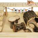 Hamiledyi Dwarf Hamster Activity Playground Natural Wood. No cage accessories