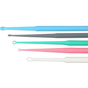 American Hospital Supply Ear Curettes | Ear Pick Wax Removal Tool Cleaner | Individually Wrapped Plastic Ear Cleaner Tools for Teens Adult Pack of 75 (15 of Each Tip Style)