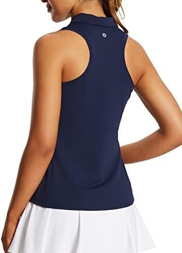 baleaf Women's Golf Shirts Tank Tops Sleeveless Tennis Polo Racerback with Collar Athletic Tanks Quick Dry, Size: Small