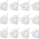 Plastic Cheerleading Pom Pom for Spirit Squadsikit Rooters, Cheering Teams (white)