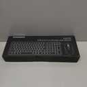 Wireless Keyboard Slim Compact Full Size Keyboard with Calculator Button, Silent Computer Mouse, Adjustable 2400 DPI, 2.4G USB Cordless Set Suitable for Laptop PC Windows Mac - Gray & Black