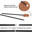 Falling in Art Mahl Stick for Steadying Painter Hand, 33 6/7 Inches in Length Aluminum Rod with Artificial Leather, Artists Painting Hand Rest Tool