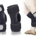 Dog Leg Braces for Rear Legs, Hock Brace for Back Legs with Metal Strips and Safety Reflective Straps for Short Legs, Joint Warps Support for Hind Legs Injuries Sprains Arthritis (X-Small)