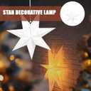 Paper Star Lantern Lampshade Star Light Cover Garland Lantern Pendant Xmas Tree Topper for Christmas New Year Birthday Wedding Home Party Dercor Indoor and Outdoor 17.7 Inch