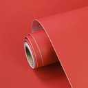 SOON AFTER Red Peel and Stick Wallpaper Solid Red Contact Paper Matte Self Adhesive Waterproof Vinyl Roll for Wall Coverings,Cabinets,Countertops,Bedroom,Kitchen 15.7"x118"