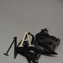 26 Pieces Christmas Stocking Tags Letter Cutout Initial Ornaments Personalized Farmhouse Hanging Name Tags for Christmas Rustic Decor(Black,Wood)